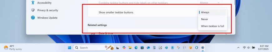 微软发布 Win11 Canary 27898 预览版:设置任务栏图标缩放、优化隐私对话框等
