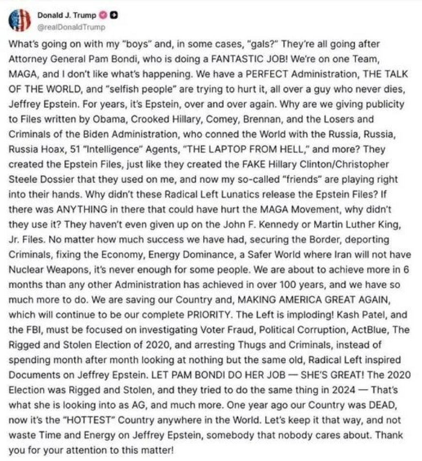 MAGA为“爱泼斯坦内战”分裂为八个阵营